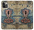 S3955 Vintage Keyhole Weather Door Hülle Schutzhülle Taschen für iPhone 12, iPhone 12 Pro