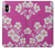 S3924 Cherry Blossom Pink Background Hülle Schutzhülle Taschen für iPhone X, iPhone XS
