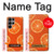 S3946 Seamless Orange Pattern Hülle Schutzhülle Taschen für Samsung Galaxy S23 Ultra