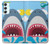 S3947 Shark Helicopter Cartoon Hülle Schutzhülle Taschen für Samsung Galaxy A34 5G