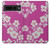 S3924 Cherry Blossom Pink Background Hülle Schutzhülle Taschen für Google Pixel 7 Pro