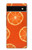 S3946 Seamless Orange Pattern Hülle Schutzhülle Taschen für Google Pixel 6a