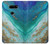 S3920 Abstract Ocean Blue Color Mixed Emerald Hülle Schutzhülle Taschen für LG V30, LG V30 Plus, LG V30S ThinQ, LG V35, LG V35 ThinQ