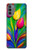 S3926 Colorful Tulip Oil Painting Hülle Schutzhülle Taschen für Motorola Moto G31