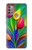 S3926 Colorful Tulip Oil Painting Hülle Schutzhülle Taschen für Motorola Moto G30, G20, G10