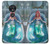S3911 Cute Little Mermaid Aqua Spa Hülle Schutzhülle Taschen für Motorola Moto G7 Power
