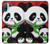 S3929 Cute Panda Eating Bamboo Hülle Schutzhülle Taschen für Motorola Moto E20,E30,E40