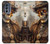 S3949 Steampunk Skull Smoking Hülle Schutzhülle Taschen für Motorola Moto G62 5G