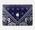S3357 Navy Blue Bandana Pattern Hülle Schutzhülle Taschen für MacBook Air 15″ (2023,2024,2025) - A2941, A3114, A3241