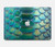 S3414 Green Snake Scale Graphic Print Hülle Schutzhülle Taschen für MacBook Air 15″ (2023,2024,2025) - A2941, A3114, A3241