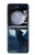 S3693 Grim White Wolf Full Moon Hülle Schutzhülle Taschen für Samsung Galaxy Z Flip 5