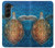 S1249 Blue Sea Turtle Hülle Schutzhülle Taschen für Samsung Galaxy Z Fold 5