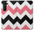 S1849 Pink Black Chevron Zigzag Hülle Schutzhülle Taschen für Samsung Galaxy Z Fold 5