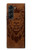 S2529 Leo Zodiac Tattoo Brown Graphic Print Hülle Schutzhülle Taschen für Samsung Galaxy Z Fold 5