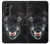S2823 Black Wolf Blue Eyes Face Hülle Schutzhülle Taschen für Samsung Galaxy Z Fold 5