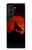 S2955 Wolf Howling Red Moon Hülle Schutzhülle Taschen für Samsung Galaxy Z Fold 5