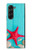 S3428 Aqua Wood Starfish Shell Hülle Schutzhülle Taschen für Samsung Galaxy Z Fold 5