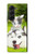 S3795 Kitten Cat Playful Siberian Husky Dog Paint Hülle Schutzhülle Taschen für Samsung Galaxy Z Fold 5