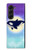S3807 Killer Whale Orca Moon Pastel Fantasy Hülle Schutzhülle Taschen für Samsung Galaxy Z Fold 5