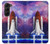 S3913 Colorful Nebula Space Shuttle Hülle Schutzhülle Taschen für Samsung Galaxy Z Fold 5