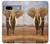 S0310 African Elephant Hülle Schutzhülle Taschen für Google Pixel 7a