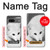 S2569 White Arctic Fox Hülle Schutzhülle Taschen für Google Pixel 7a