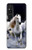 S0246 White Horse Hülle Schutzhülle Taschen für Sony Xperia 1 V