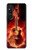 S0415 Fire Guitar Burn Hülle Schutzhülle Taschen für Sony Xperia 1 V