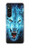 S0752 Blue Fire Grim Wolf Hülle Schutzhülle Taschen für Sony Xperia 1 V
