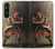 S0796 Japan Red Samurai Hülle Schutzhülle Taschen für Sony Xperia 1 V