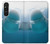 S1801 Beluga Whale Smile Whale Hülle Schutzhülle Taschen für Sony Xperia 1 V