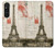 S2108 Eiffel Tower Paris Postcard Hülle Schutzhülle Taschen für Sony Xperia 1 V