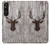 S2505 Reindeer Head Old Wood Texture Graphic Hülle Schutzhülle Taschen für Sony Xperia 1 V