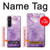 S2690 Amethyst Crystals Graphic Printed Hülle Schutzhülle Taschen für Sony Xperia 1 V