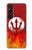 S2803 Fire Red Devil Spear Symbol Hülle Schutzhülle Taschen für Sony Xperia 1 V