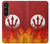 S2803 Fire Red Devil Spear Symbol Hülle Schutzhülle Taschen für Sony Xperia 1 V