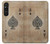 S2928 Vintage Spades Ace Card Hülle Schutzhülle Taschen für Sony Xperia 1 V