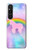 S3070 Rainbow Unicorn Pastel Sky Hülle Schutzhülle Taschen für Sony Xperia 1 V