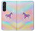 S3203 Rainbow Unicorn Hülle Schutzhülle Taschen für Sony Xperia 1 V