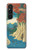 S3348 Utagawa Hiroshige The Monkey Bridge Hülle Schutzhülle Taschen für Sony Xperia 1 V