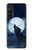 S3693 Grim White Wolf Full Moon Hülle Schutzhülle Taschen für Sony Xperia 1 V