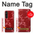 S3817 Red Floral Cherry blossom Pattern Hülle Schutzhülle Taschen für Sony Xperia 1 V