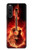 S0415 Fire Guitar Burn Hülle Schutzhülle Taschen für Sony Xperia 10 V