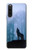 S0935 Wolf Howling in Forest Hülle Schutzhülle Taschen für Sony Xperia 10 V