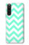 S1723 Mint Chevron Zigzag Hülle Schutzhülle Taschen für Sony Xperia 10 V