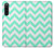 S1723 Mint Chevron Zigzag Hülle Schutzhülle Taschen für Sony Xperia 10 V
