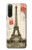 S2108 Eiffel Tower Paris Postcard Hülle Schutzhülle Taschen für Sony Xperia 10 V