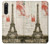 S2108 Eiffel Tower Paris Postcard Hülle Schutzhülle Taschen für Sony Xperia 10 V