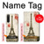 S2108 Eiffel Tower Paris Postcard Hülle Schutzhülle Taschen für Sony Xperia 10 V