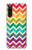 S2362 Rainbow Colorful Shavron Zig Zag Pattern Hülle Schutzhülle Taschen für Sony Xperia 10 V